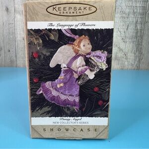 Hallmark Keepsake Ornament The Language Of Flowers Pansy Angel 1996 Showcase